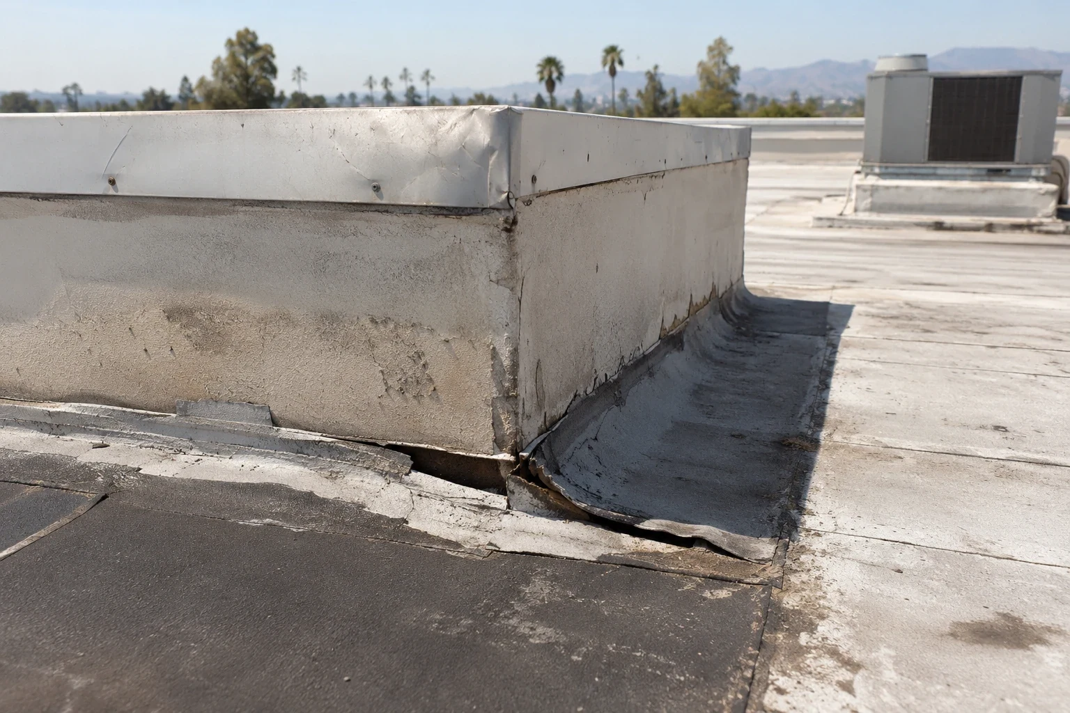 Commercial Roof Flashing Failure Repair in Fairfield, CA