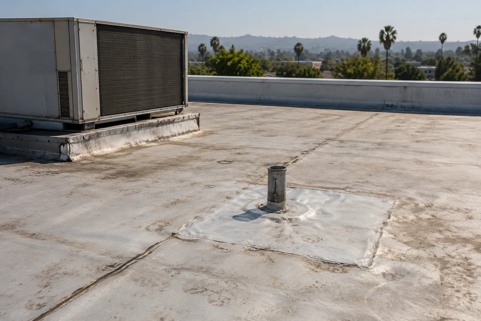 Commercial Roof Membrane Puncture Repair in Fairfield, CA