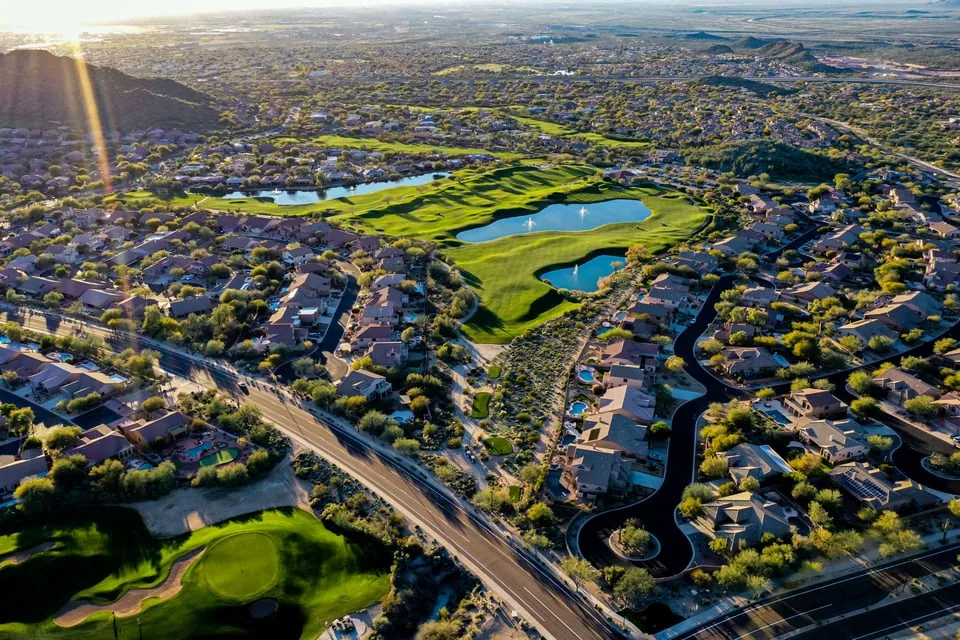 Aerial view of Paradise Valley in Fairfield, CA